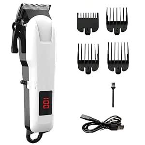 Wireless USB Hair Clipper Kit, Rechargeable Electric Hair Cutting ...
