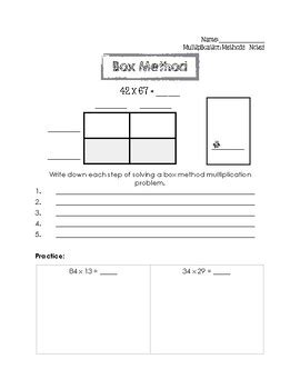 Partial Product Box Method 的图像结果