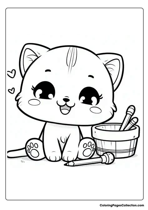 Cute Kitten Coloring Pages - Printable & Free