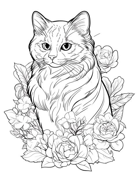 Cat Coloring Pages Realistic Pdf