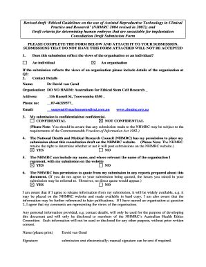 Fillable Online consultations nhmrc gov PLEASE COMPLETE THE FORM BELOW ...