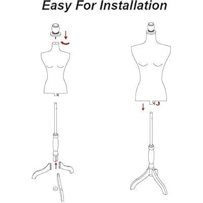 Buy Sewing Mannequin Torso Dress Form, Female Manikin Body with Tripod ...