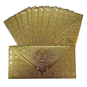 Vanya Creations Pack of 10, 3 Fold Taj Royal Design Shagun Envelopes ...