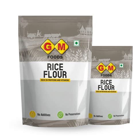 GM Foods Rice flour 500 Gram (Pack of 2) | Chawal ka Atta | Ideal ...