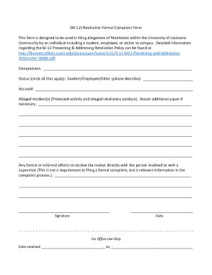 Fillable Online Retaliation complaint forms - California Department of ...