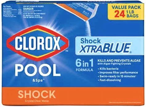 Clorox XtraBlue Pool Shock Treatment - Chlorine Chemicals for Swimming ...