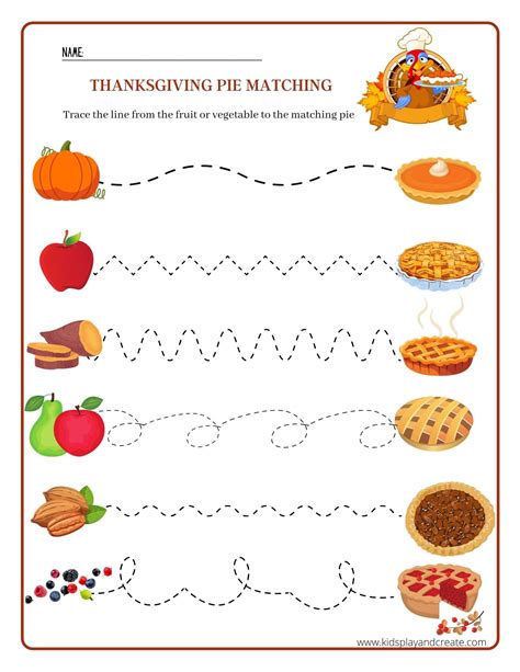 Free Printable Thanksgiving Worksheets for Pre-K - Kids Play and Create