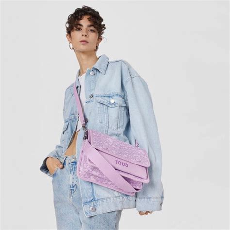 Medium mauve Kaos Mini Evolution Audree Crossbody bag | TOUS