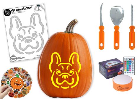 Frenchie Dog Pumpkin Carving Stencil - Pumpkin HQ
