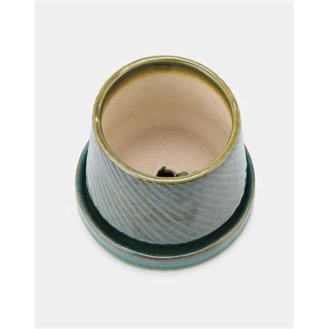 Buy Fabindia Green Ahilya Ceramic Table Planter with Stand Online