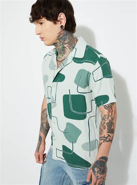 Buy URB_N Men Printed Regular Fit Resort Shirt Online at just Rs. 799.0 ...