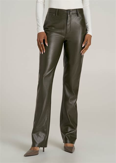 Faux Leather Straight Leg Pants for Tall Women | American Tall