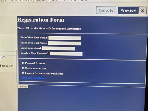 Image result for Freecodecamp Registration Form CSS/HTML