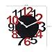 Sehaz Artworks 'Big Num' Black and Red Wood Wall Clock (25.5 cm x 25.5 ...