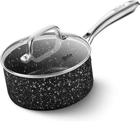 Amazon.com: HLAFRG 1 Quart Saucepan with Lid, Ultra Nonstick Sauce Pan ...