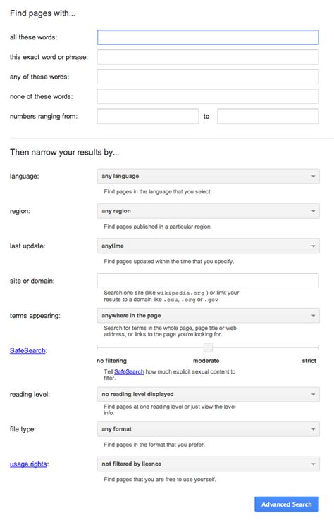 Image result for Google Advanced Search HTML