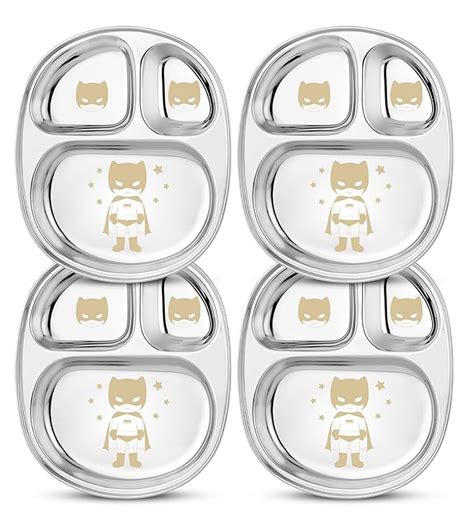 Buy WHITE STAR Food Grade Stainless Steel Dinner Plates/Salad Plates ...