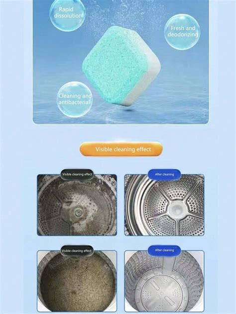 Washing Machine Cleaner Tablets, Strong Stain Removal And Descaling ...