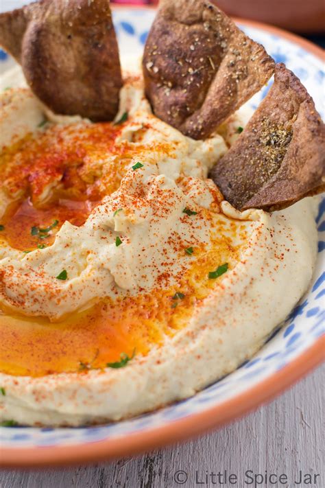 Creamy Hummus with Homemade Pita Chips | Recipe | Pita chips, Homemade ...