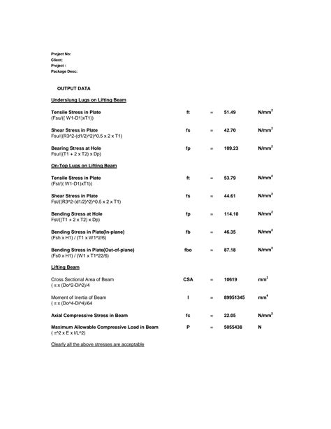 Image result for Beam Load Calculation Sheet