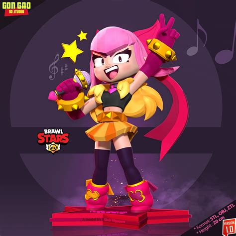 Characters & CreaturesSTL 다운로드 -Melodie - Brawl Stars - nlsinh