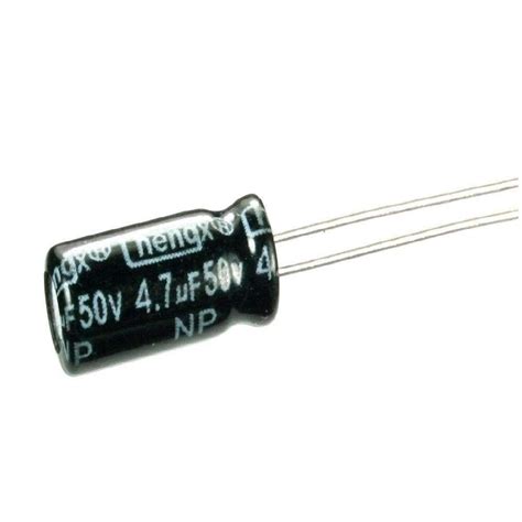 4.7uF 50V Electrolytic Capacitor (Pack of 1) – Indian Hobby Center