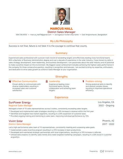 3 Successful District Sales Manager Resume Examples And Writing Tips for 2024