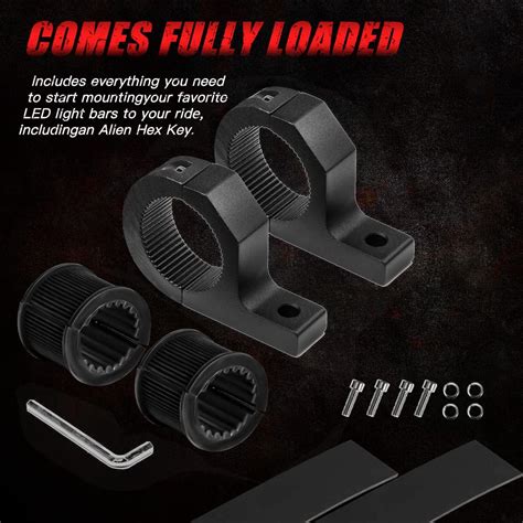 Buy BWCarid Motorcycle Mounting Bracket 2pcs 1 1.25 Inch Horizontal ...
