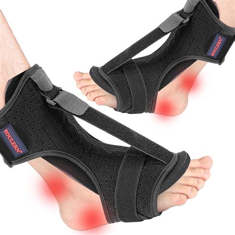 2 Pack Plantar Fasciitis Night Splint Drop Foot Orthotic Brace ...