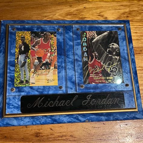 Vintage Michael Jordan Mounted Cards Plaque