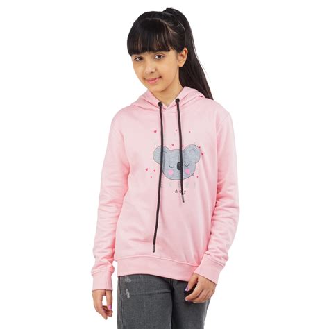 ARIEL Girls Cotton Hooded Regular Fit Hoodie(AR-GHood-P1-34-bear ...