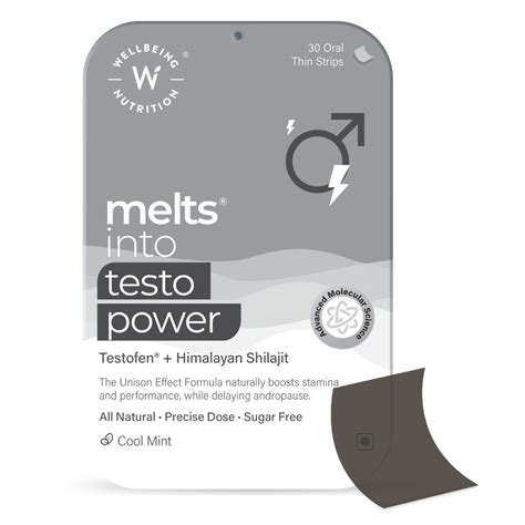 Buy Wellbeing Nutrition Melts Into Testo Power Cool Mint Flavour, 30 ...