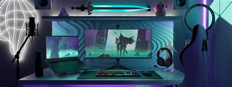 Image result for Alienware Gaming Desk Setup