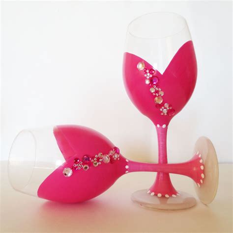 Pink Wine Glass Personalised at Holly Mellott blog