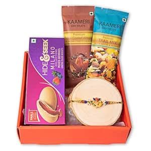 Kaameri Bazaar Rakhshabandhan Chocolate Biscuit Hamper Rakhi Gift for ...