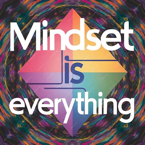 Mindset is everything colorful background and text Tshirt Design ...