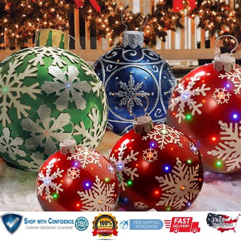 Extra Large Christmas Ball Ornaments Giant Xmas Outdoor Tree - Etsy