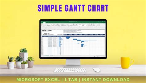 Simple Gantt Chart Excel 的图像结果