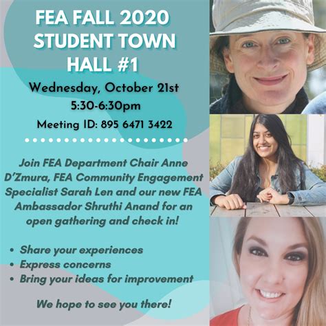 FEA Fall 2020 Student Town Hall #1 | California State University Long Beach