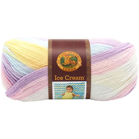 Lion Brand, Ice Cream Yarn, Pastel Colors Self Striping Baby Yarn ...