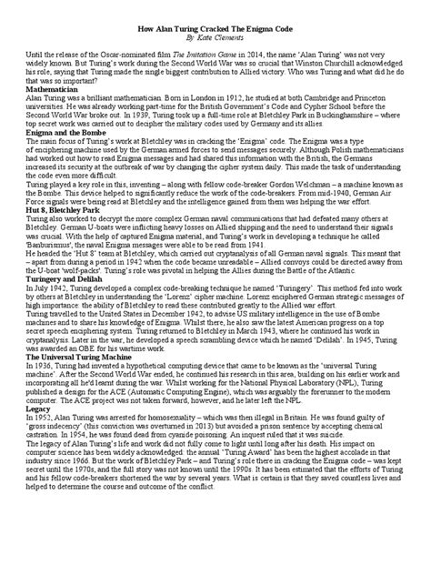 Image result for Alan Turing Code Breaker