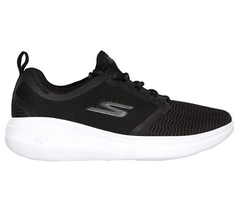 Skechers Black/White Go Run Fast Running Shoes For Men - Style ID ...