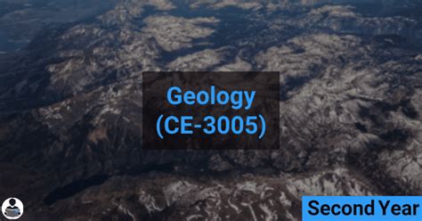 Geology (CE-3005) - B.E RGPV CBCS & CBGS Scheme Notes