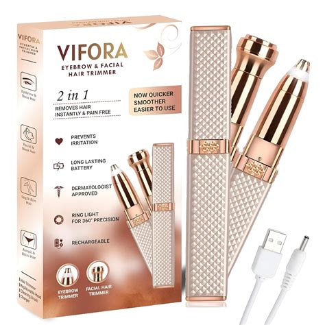 VIFORA 2-in-1 Eyebrow Epilators for Women - Facial Hair Remover Machine ...