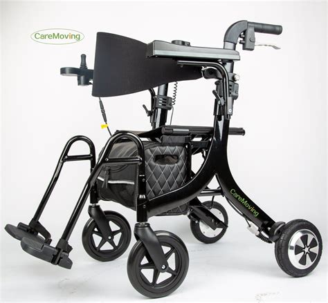Tall Adult Rollators with Seats and Large Wheels Lightweight Rolling Upright Walker with Seat ...