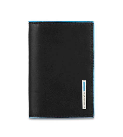 Piquadro Blue Square Unisex Coin & Card Case