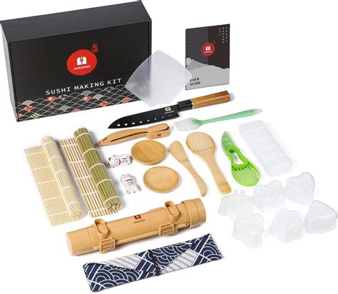 Amazon.com | SUPJOYES Sushi Making Kit - 27 in 1 Complete Sushi Maker ...