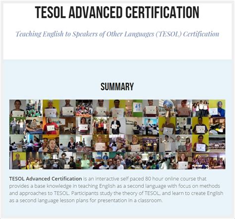 Image result for Advanced TESOL Certification