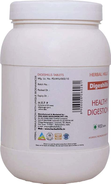 Buy HERBAL HILLS DIGESHILLS - (VALUE PACK OF 5) 900 TABLETS Online ...