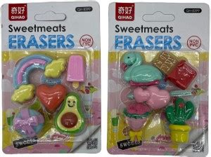 Flipkart.com | SYGA 10 Pcs Cartoon Shaped Rubber Erasers for Child ...
